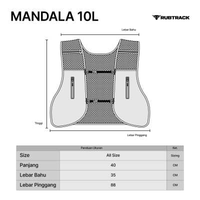 SIZE CHART MANDALA 10L